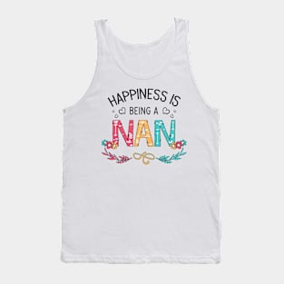 Happiness Is Being A Nan Wildflowers Valentines Mothers Day Tank Top